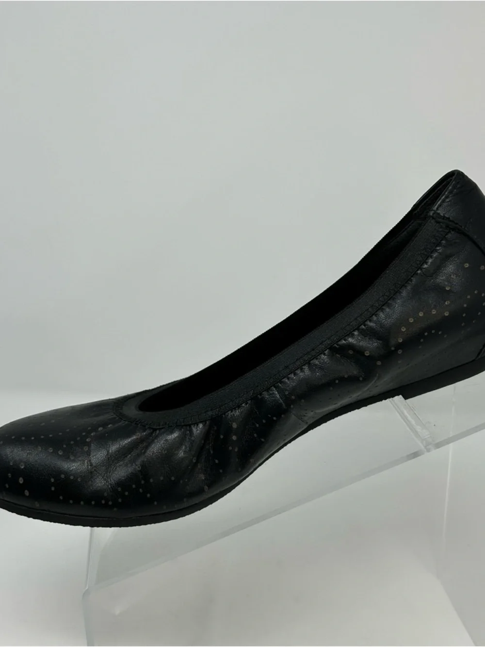 Munro American Womens Ballet Flats Black Metallic Dot Slip-On Comfort Size 9 M